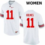 NCAA Ohio State Buckeyes Women's #11 Jalyn Holmes White Nike Football College Jersey ALF7245AM